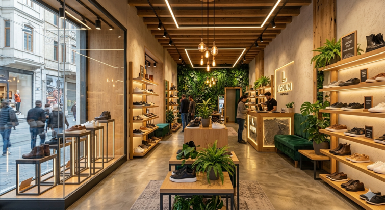 En iyi ayakkabı mağaza iç mimarlık