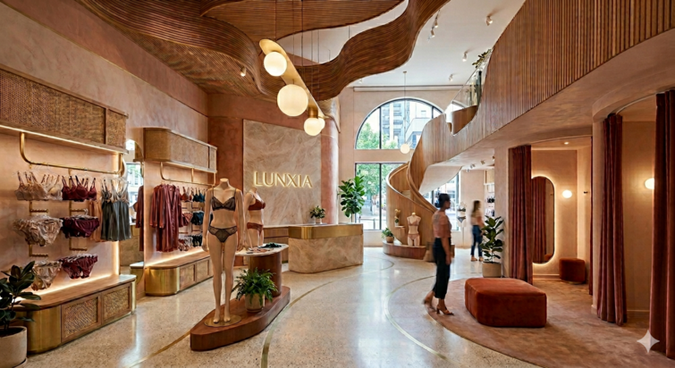 özgün iç giyim mağaza tasarımı