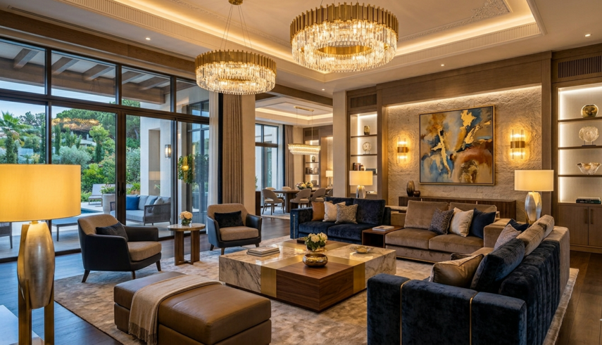 Lüks villa salon tasarımı