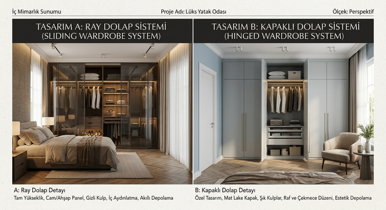 Yatak odası giysi dolap imalatı
